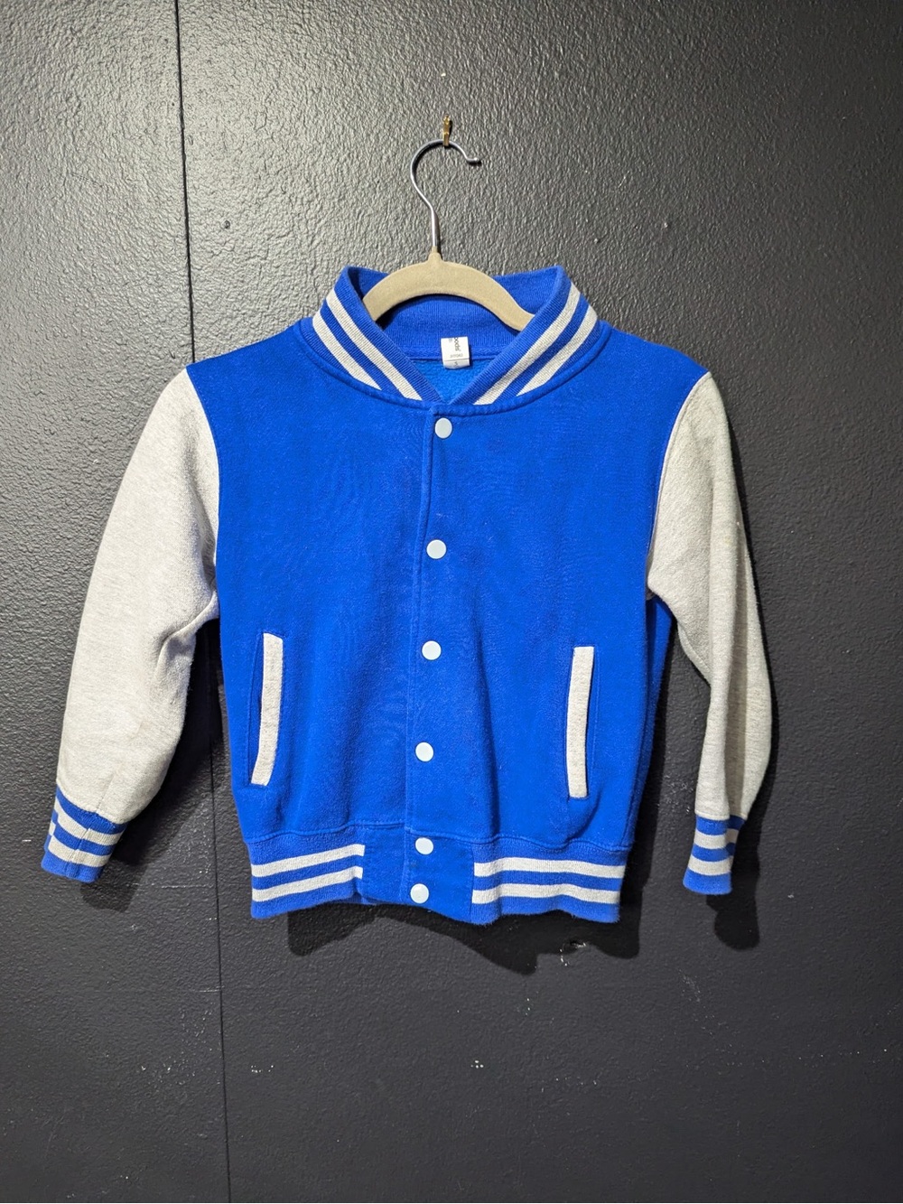 Blue and Gray Kids' Varsity Jacket